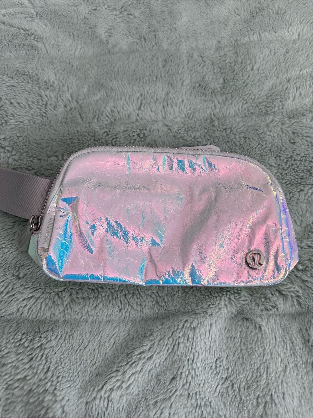 lululemon athletica Iridescent Pink Blue Holographic Crossbody Belt Bag